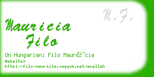 mauricia filo business card